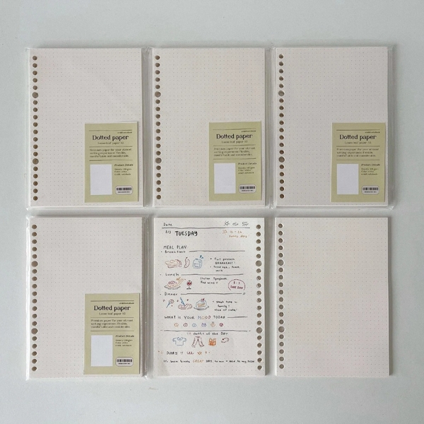 Tập giấy ruột sổ còng A4 ghi chép 30 lỗ