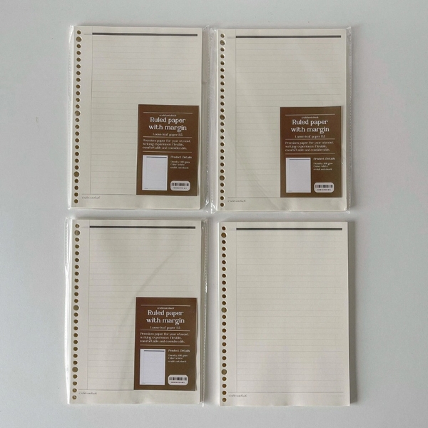 Tập giấy ruột sổ còng A5 ghi chép 20 lỗ