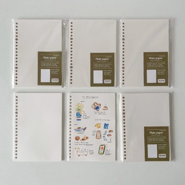 Tập giấy ruột sổ còng A4 ghi chép 30 lỗ