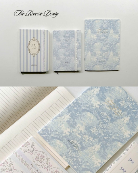 Vở kẻ ngang 80gsm 80 trang The Reverie Diary - Nhũ Nơ Hoa Hồng