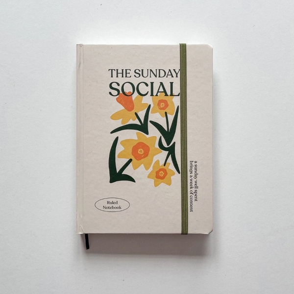 Sổ kẻ ngang A5, 130gsm, The Sunday Social, Hoa Be