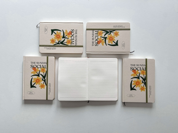 Sổ kẻ ngang A5, 130gsm, The Sunday Social, Hoa Be