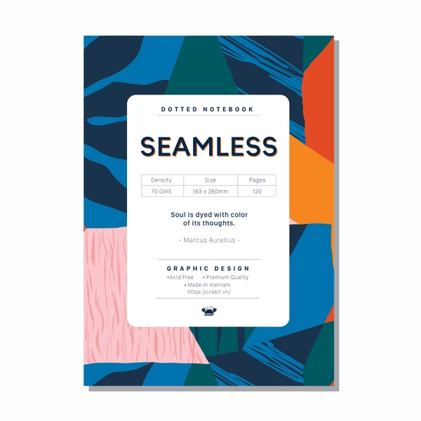 Combo 3 vở kẻ dot Seamless - 120 trang