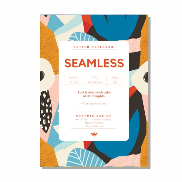 Combo 3 vở kẻ dot Seamless - 120 trang