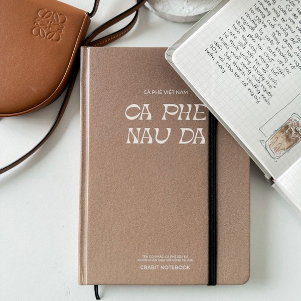 Sổ grid A5 130gsm - Nâu đá