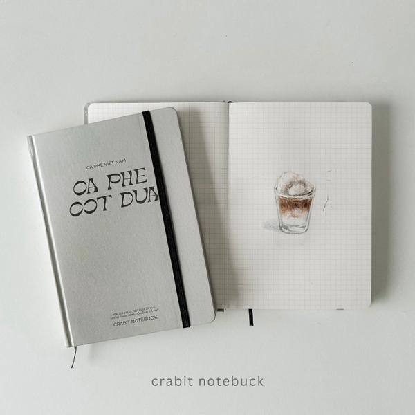 Sổ grid A5 130gsm - Cà phê Cốt dừa