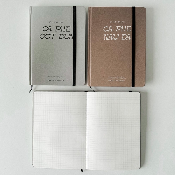 Sổ grid A5 130gsm - Cà phê Cốt dừa