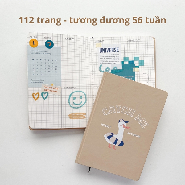 Sổ kế hoạch tuần weekly planner 130gsm - Crabit x Kuchi - Great like Goose
