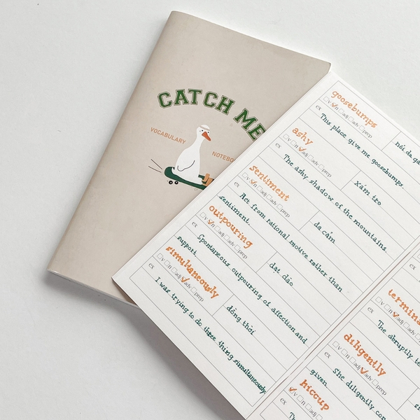 Sổ học từ vựng Catch me - Crabit x Kuchi - Great like Goose