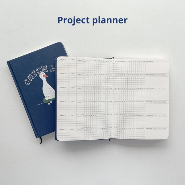 Sổ quản lý dự án cá nhân Project Planner 130gsm - Crabit x Kuchi - Great like Goose