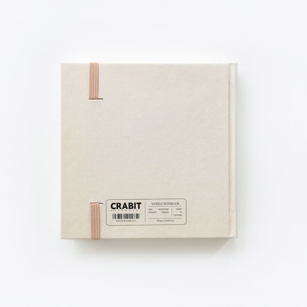 Sổ kế hoạch tuần weekly plan khổ vuông 144 trang 130gsm Crabit - Be