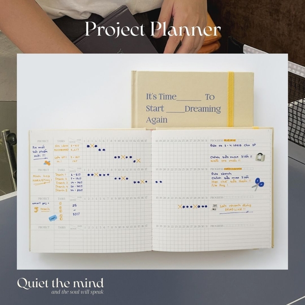 Sổ khổ vuông - Combo 6 cuốn Quiet the Mind