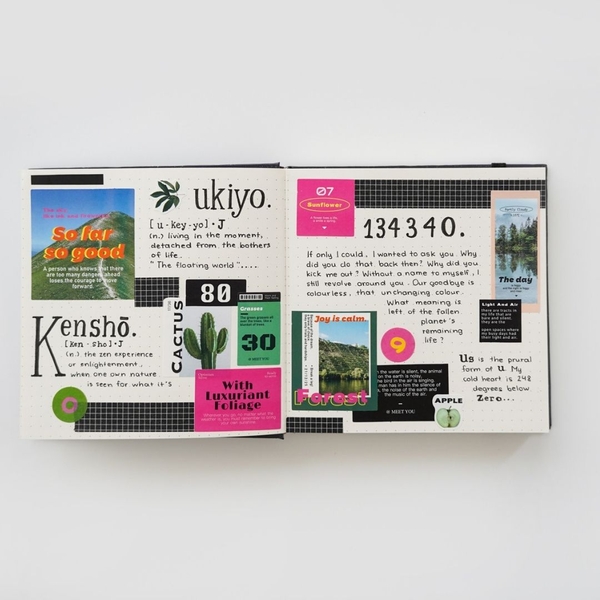 Sổ dot khổ vuông 144 trang 130gsm Crabit - Xanh Đen