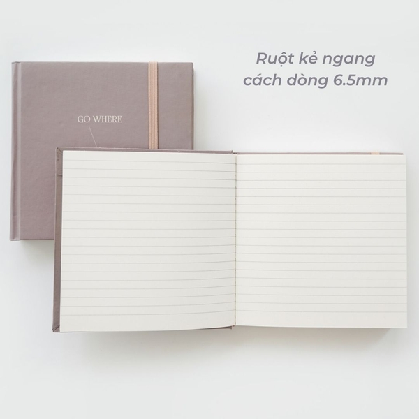 Sổ kẻ ngang hình vuông 144 trang 130gsm Crabit - Nâu