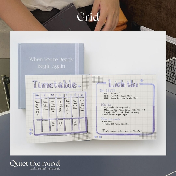 Sổ khổ vuông - Combo 6 cuốn Quiet the Mind