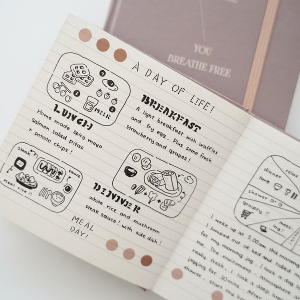 Sổ kẻ ngang hình vuông 144 trang 130gsm Crabit - Nâu