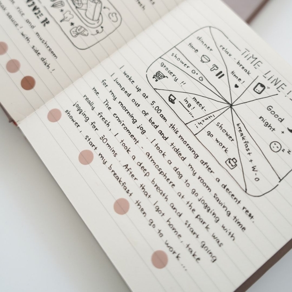 Sổ kẻ ngang hình vuông 144 trang 130gsm Crabit - Nâu