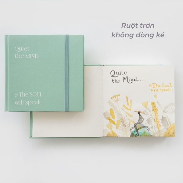 Sổ trơn hình vuông không dòng kẻ 144 trang 130gsm Crabit - Xanh Mint