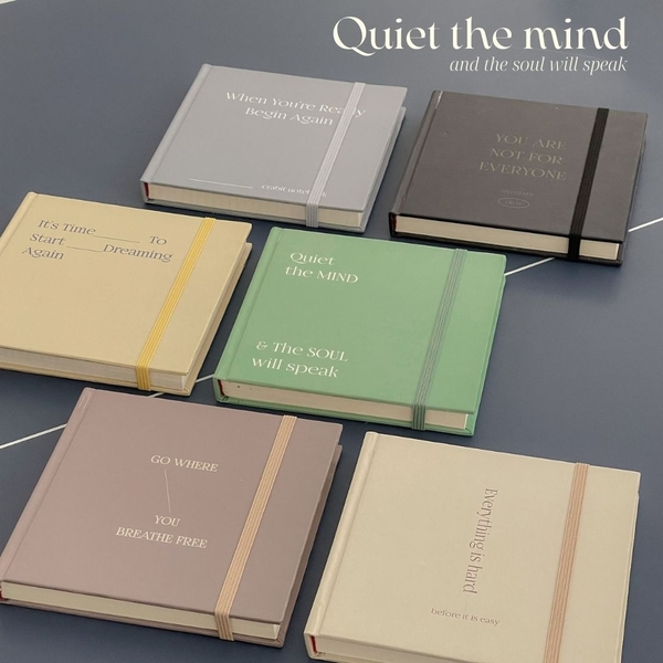 Sổ khổ vuông - Combo 6 cuốn Quiet the Mind