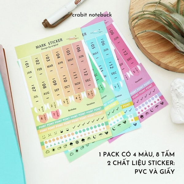 Sticker Lên kế hoạch - Mark sticker Set