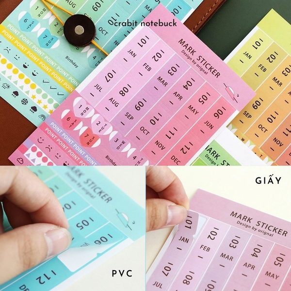 Sticker Lên kế hoạch - Mark sticker Set