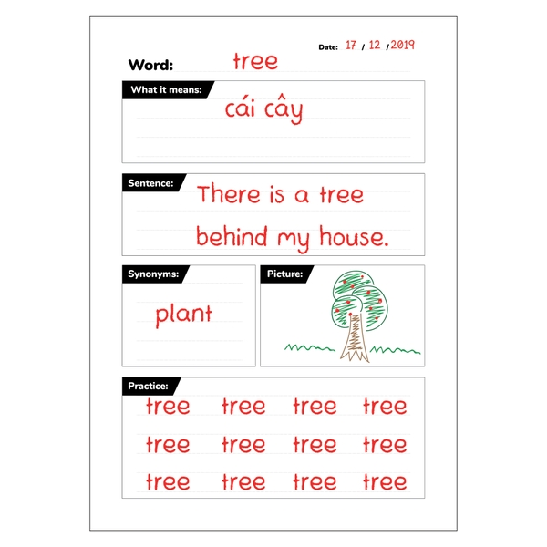 Combo 5 vở học từ mới - Kỳ lân