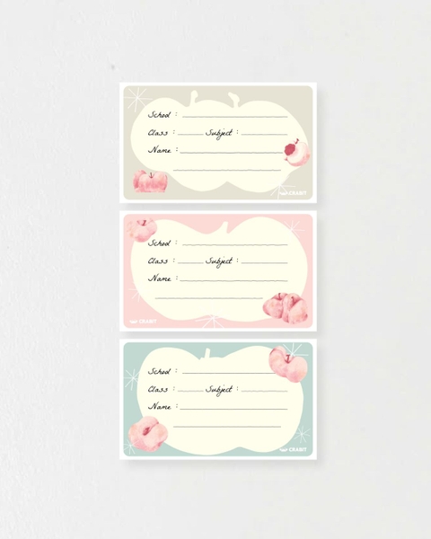 Tập 18 nhãn vở Crabit - Peach Đào