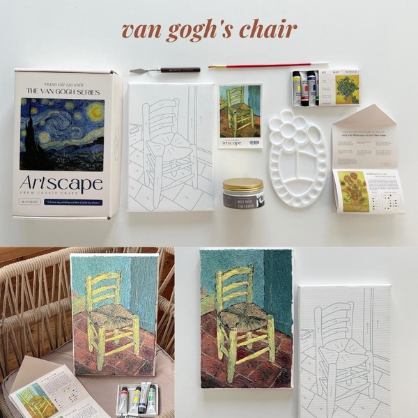 Tranh đắp nổi Crabit Artscape The Van Gogh Series - Vangogh's Chair