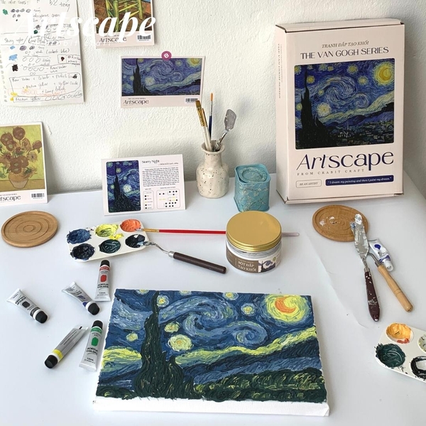 Tranh đắp nổi Crabit Artscape The Van Gogh Series - Starry Night