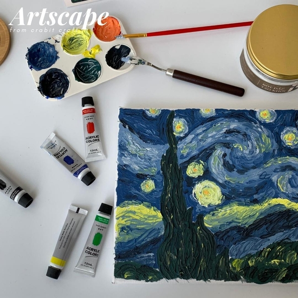 Tranh đắp nổi Crabit Artscape The Van Gogh Series - Starry Night