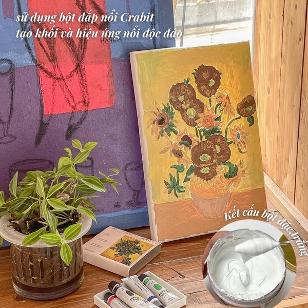 Tranh đắp nổi Crabit Artscape The Van Gogh Series - Sunflowers