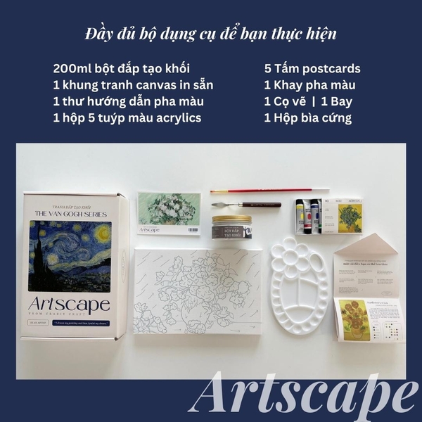 Tranh Van Gogh đắp nổi Crabit Artscape The Van Gogh Series - Vase with Pink Roses