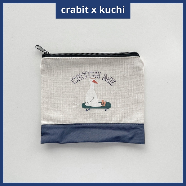 Túi bút canvas Crabit x Kuchi - Great like Goose