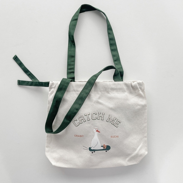 Túi vải canvas có dây rút hình ngỗng - Crabit x Kuchi - Great like Goose