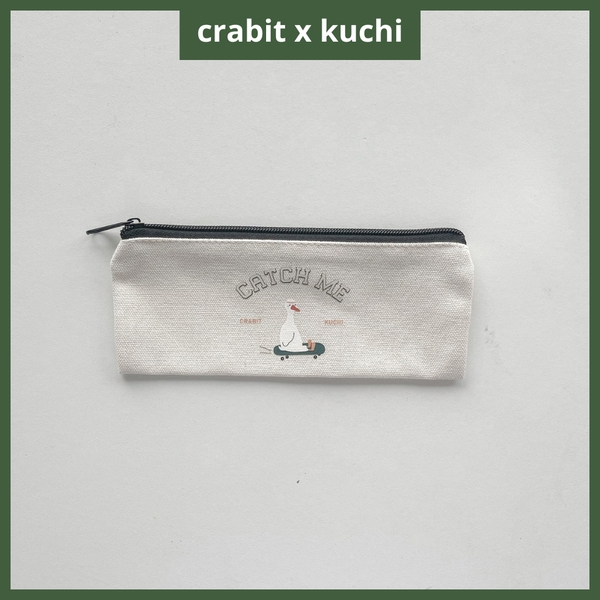Túi bút canvas Crabit x Kuchi - Great like Goose