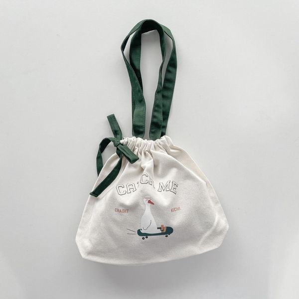 Túi vải canvas có dây rút hình ngỗng - Crabit x Kuchi - Great like Goose