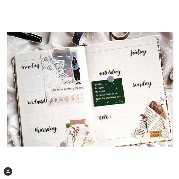 Sổ tay kẻ ghi chép - Crabit Notebuck - ruột kẻ ngang - Hoa dây