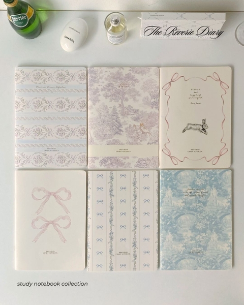 Vở grid caro 80gsm 100 trang The Reverie Diary - Thỏ Nơ Hồng