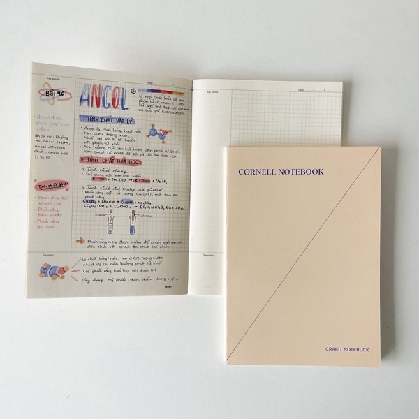 Vở cornell may gáy 80 trang 100gsm - Grid Vàng