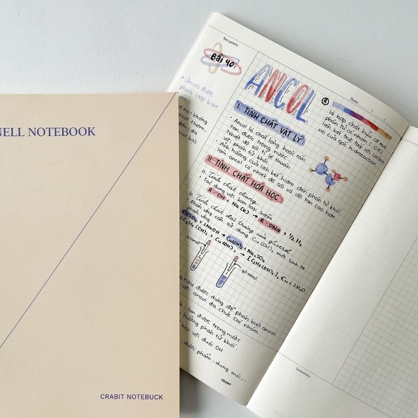Vở cornell may gáy 80 trang 100gsm - Grid Vàng