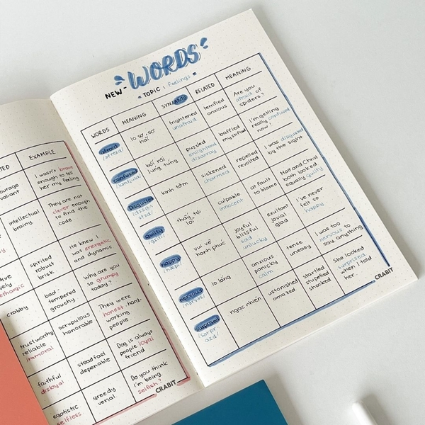 Vở dotted 80 trang may gáy 100gsm - Xanh dương