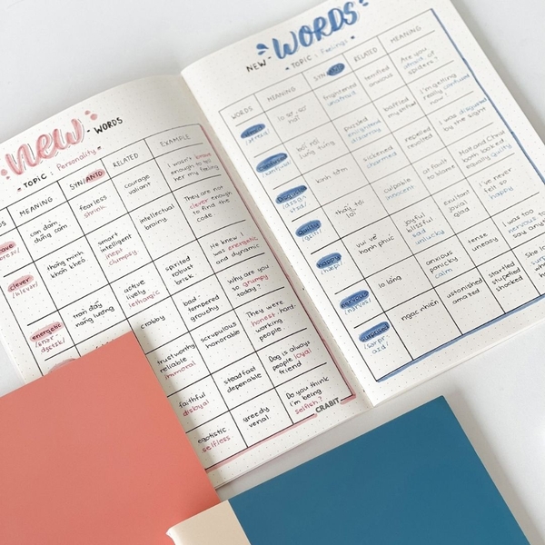 Vở dotted 80 trang may gáy 100gsm - Xanh dương