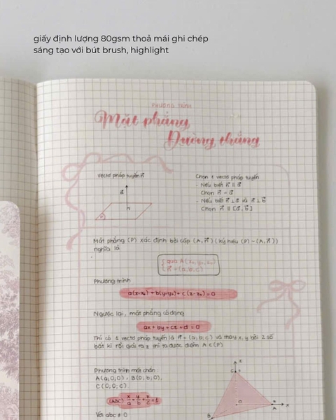 Vở grid caro 80gsm 100 trang The Reverie Diary - Thỏ Nơ Hồng