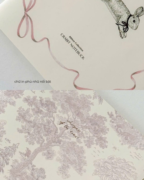 Vở grid caro 80gsm 100 trang The Reverie Diary - Nơ Hồng To