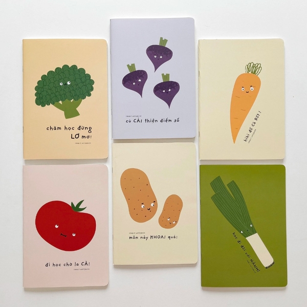 Combo 6 vở kẻ ngang Vitamin 80 120 trang