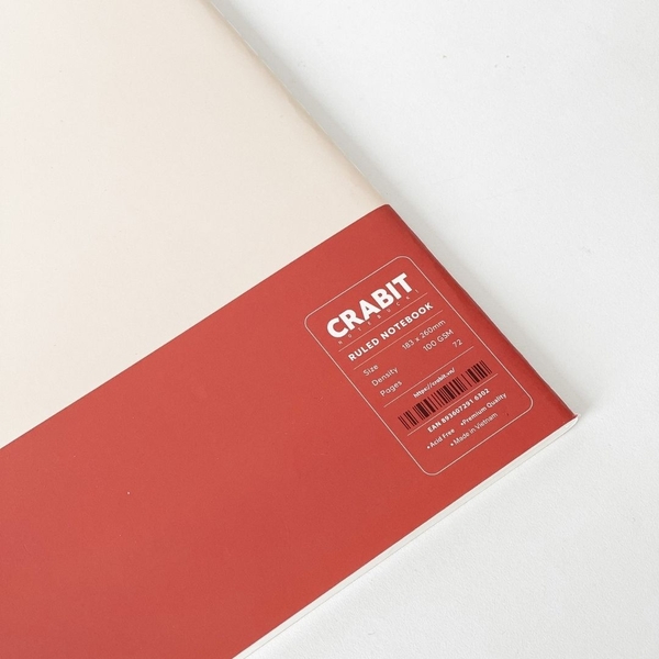 Vở kẻ ngang may gáy 72 trang 100gsm - Đỏ