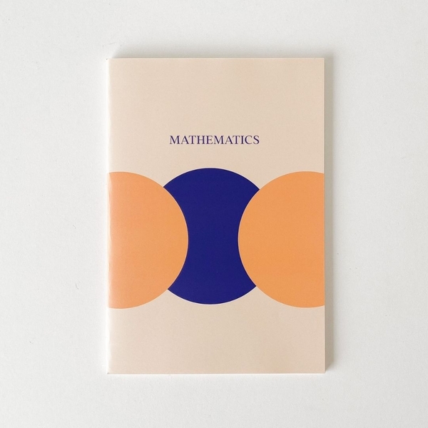 Vở toán mathematics 80 trang, layout chia 4 may gáy- Vàng