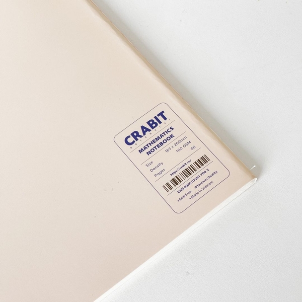 Vở toán mathematics 80 trang, layout chia 4 may gáy- Vàng