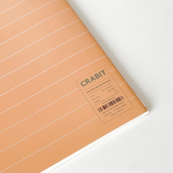 Vở white line may gáy 80 trang 100gsm - Cam