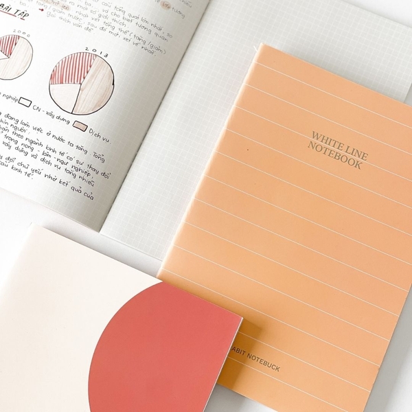 Vở white line may gáy 80 trang 100gsm - Cam